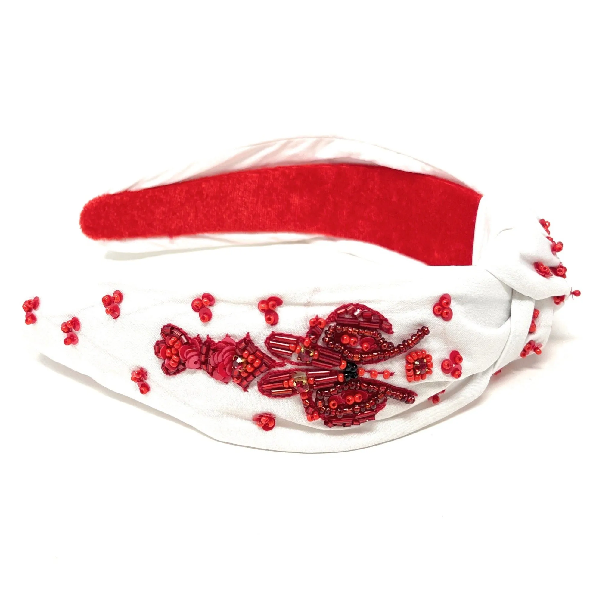 Hand Beaded Lobster Knot Headband
