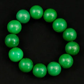 Jade Green Bead Bracelet