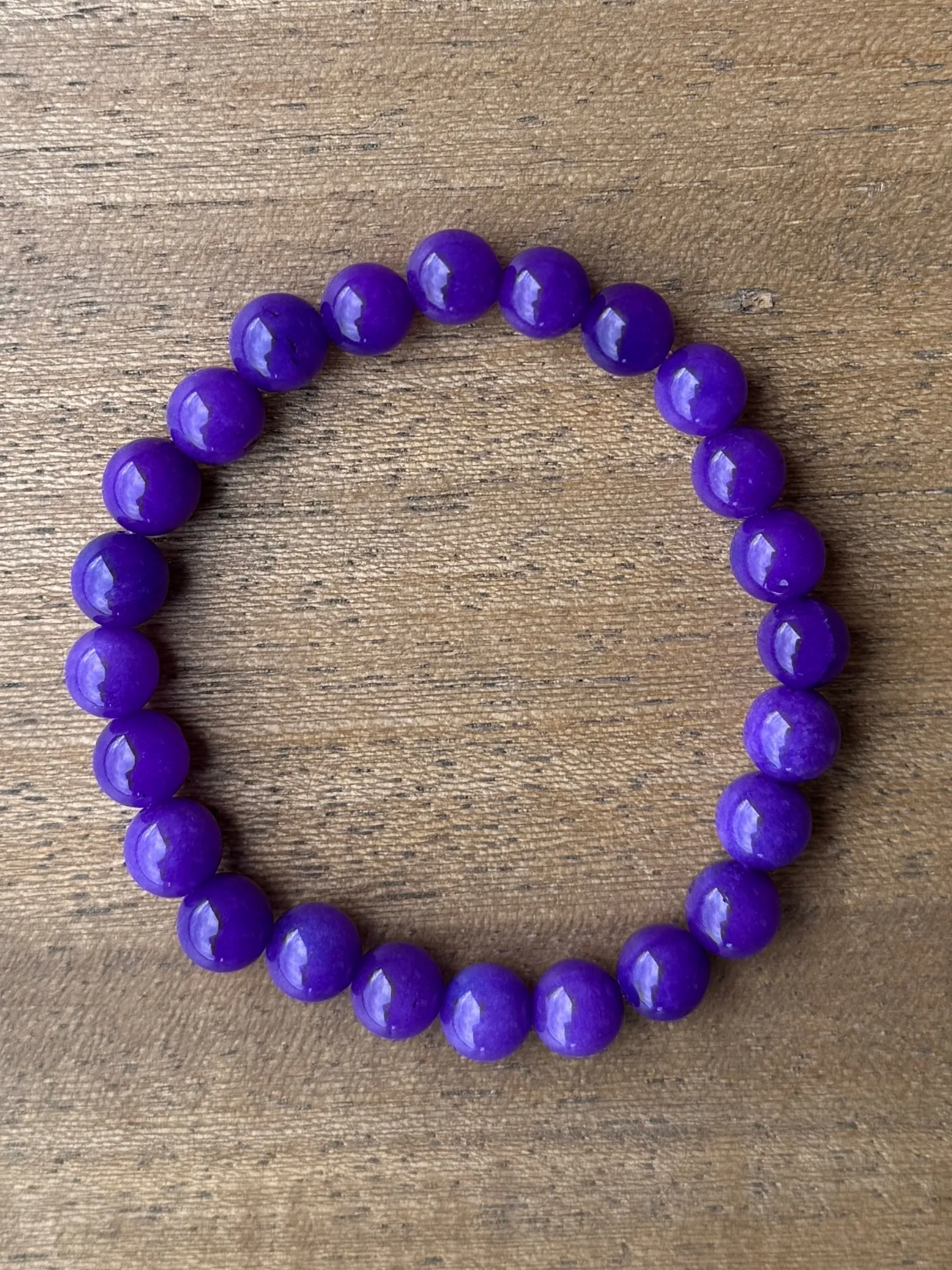Royal Purple Jade 8mm Bracelet