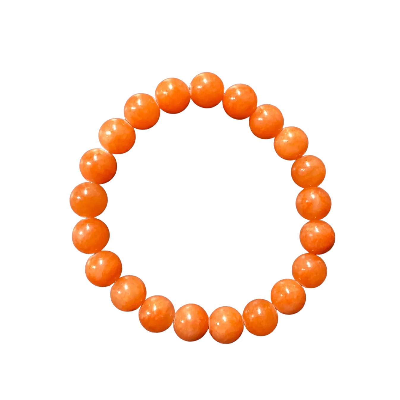 Salmon Orange Mountain Jade 8mm Bracelet