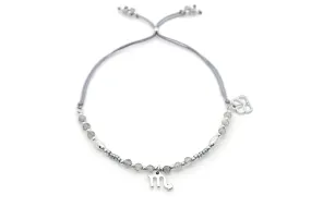 Scorpio Zodiac Gemstone Silver Bracelet