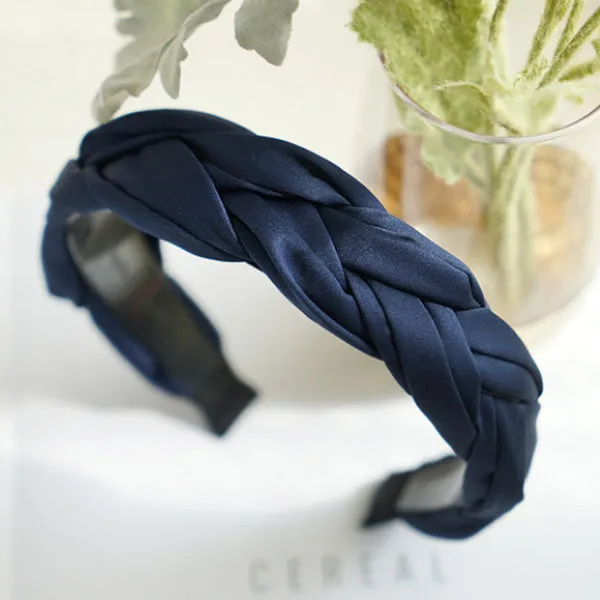 Silk Satin Braid Headband 仿絲緞編織辮子頭箍