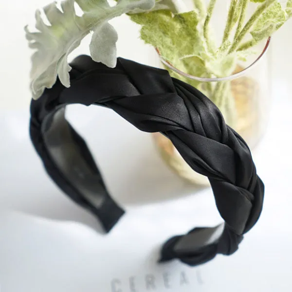 Silk Satin Braid Headband 仿絲緞編織辮子頭箍