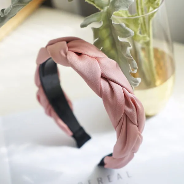Silk Satin Braid Headband 仿絲緞編織辮子頭箍