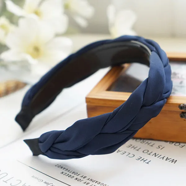 Silk Satin Braid Headband 仿絲緞編織辮子頭箍