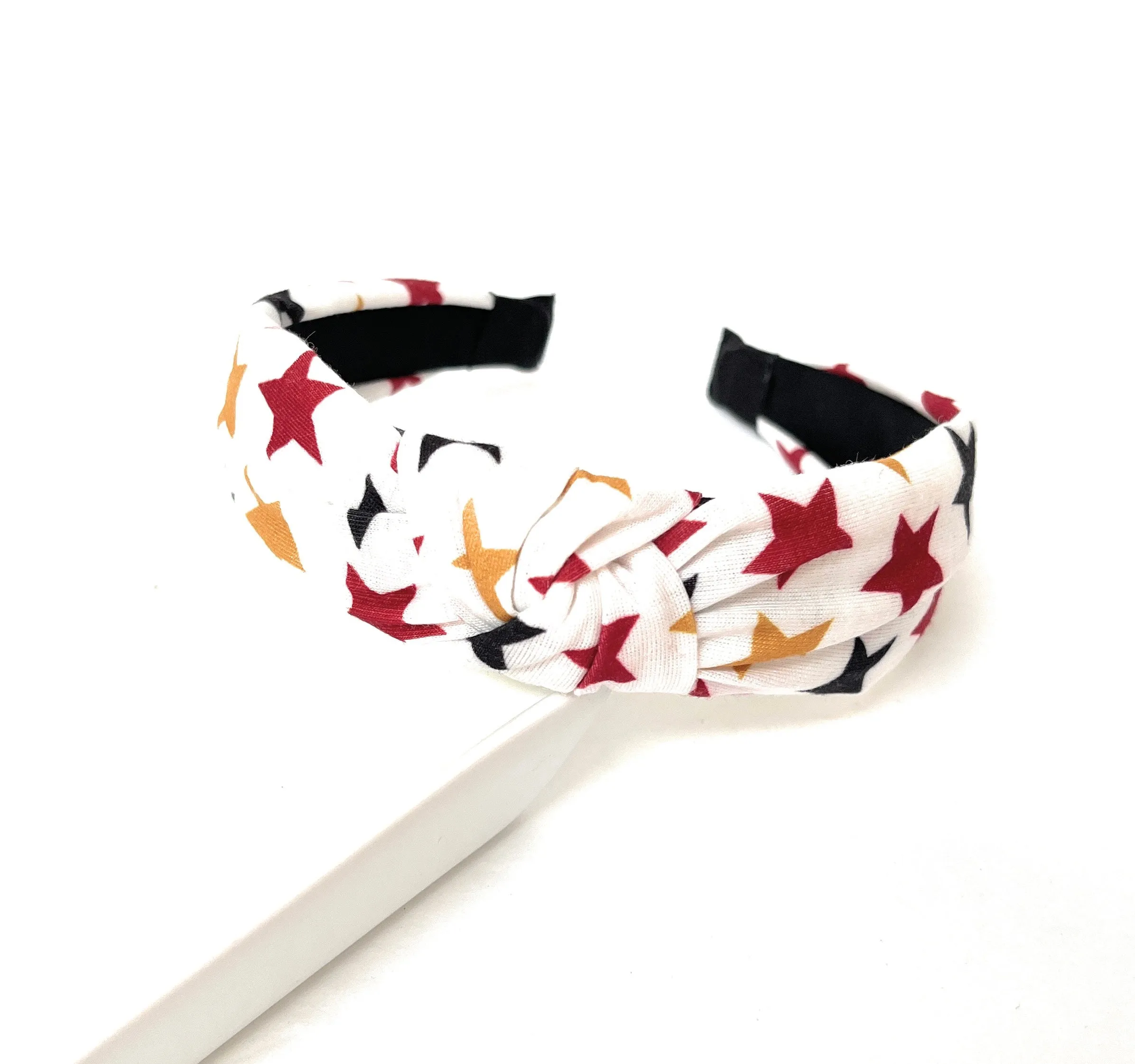 Stars White Knotted Headband