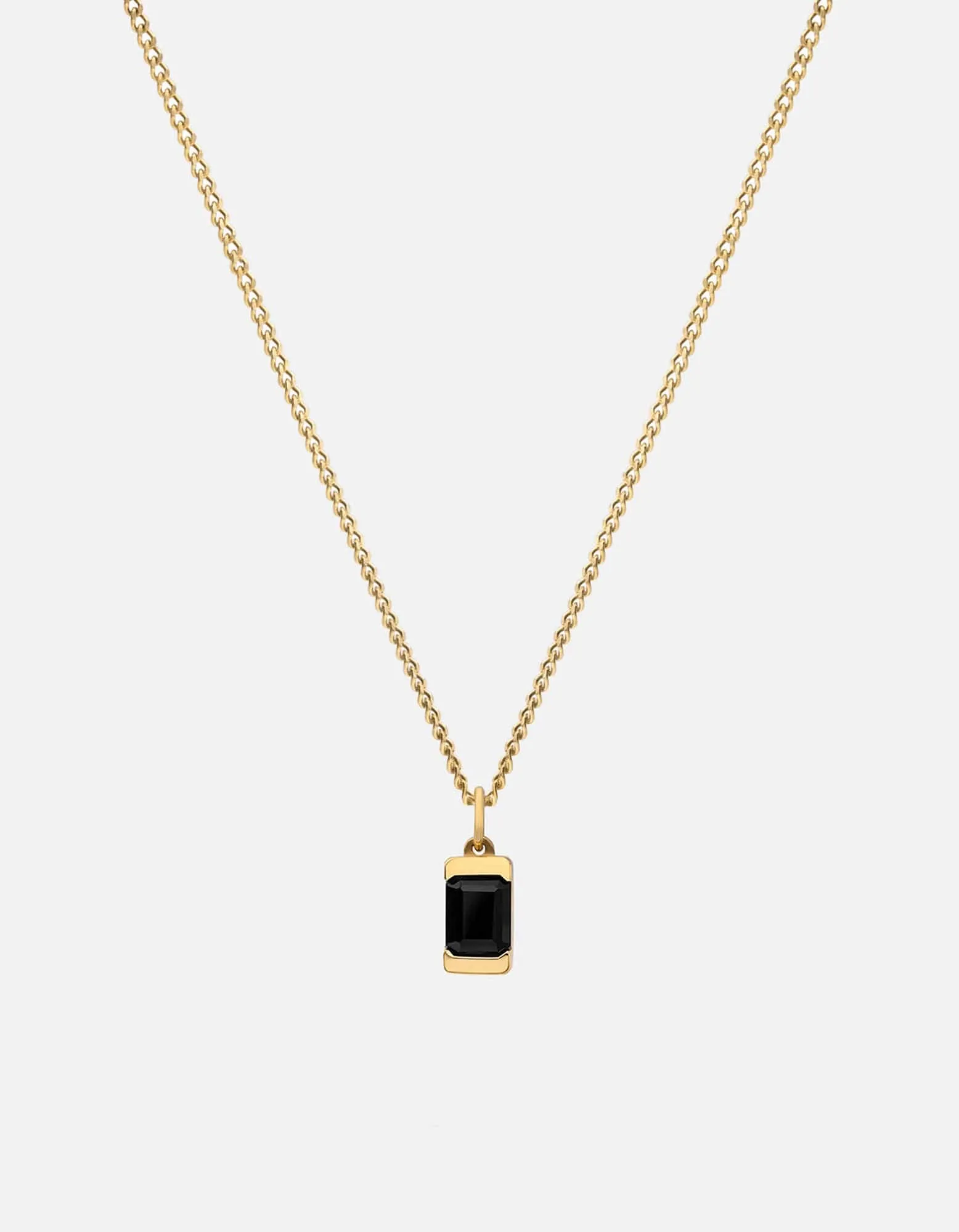 Valor Onyx Necklace, Gold Vermeil