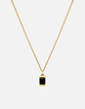 Valor Onyx Necklace, Gold Vermeil