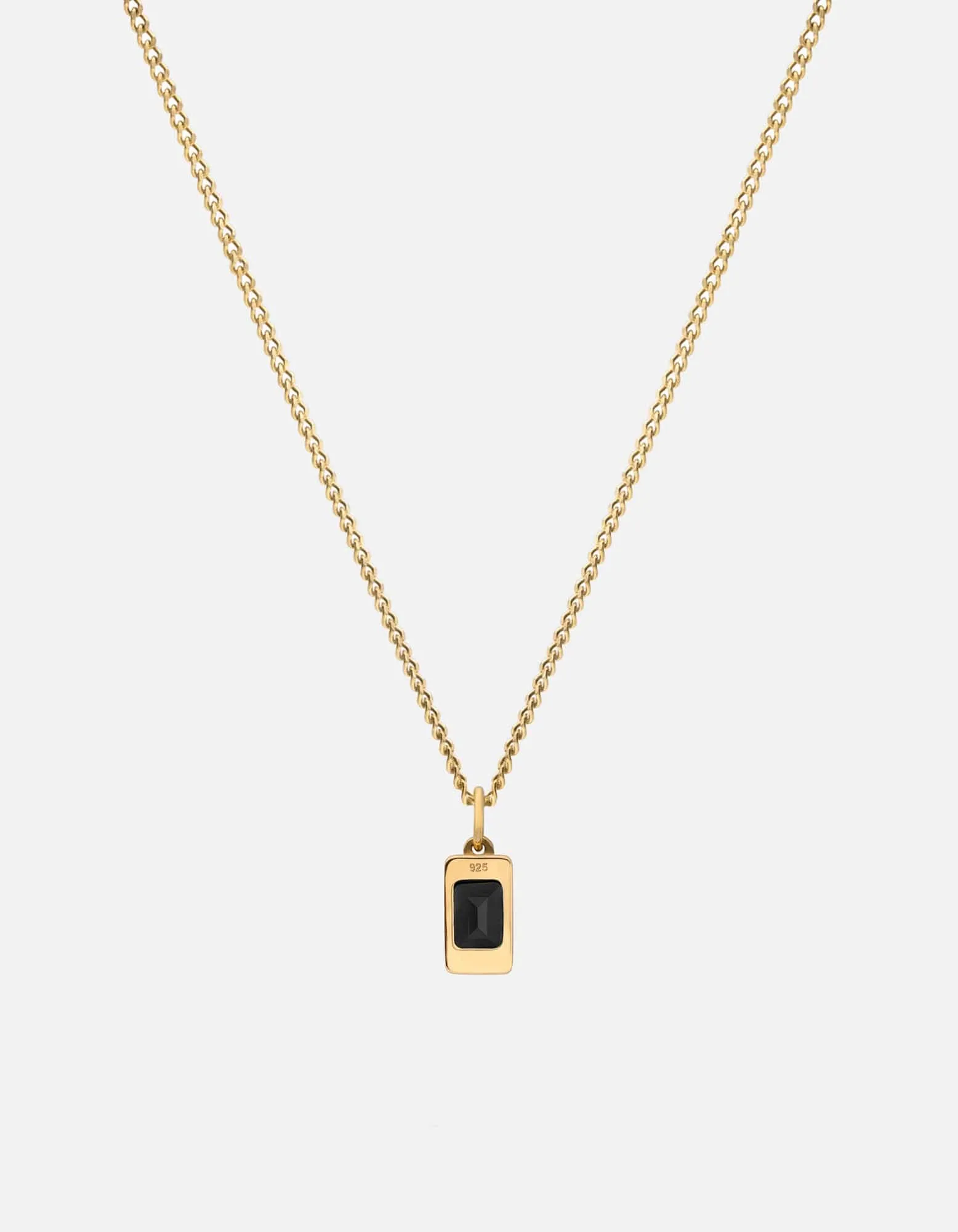 Valor Onyx Necklace, Gold Vermeil